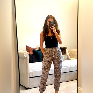 Leopard joggers